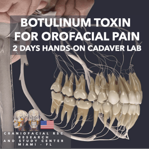 BOTULINUM TOXIN FOR OROFACIAL PAIN - DATES AVAILABLE