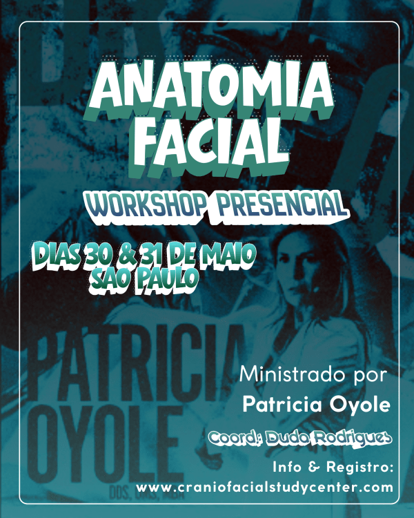 ANATOMIA FACIAL - Workshop Presencial - R$4995,00 em até 3x.