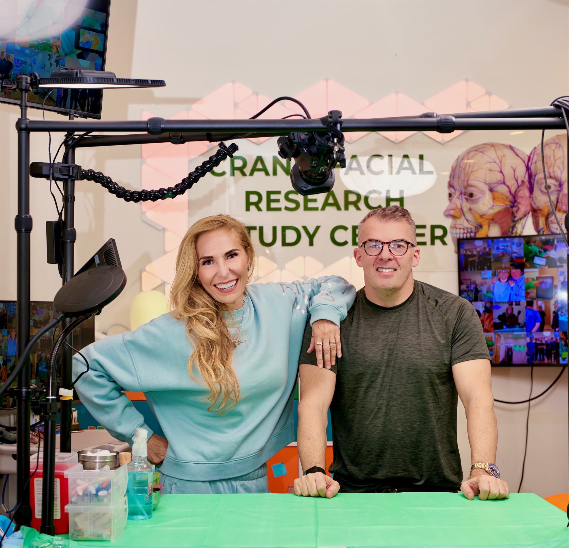 Dr Lee Walker and Dr O at the Craniofacial Research Study Center