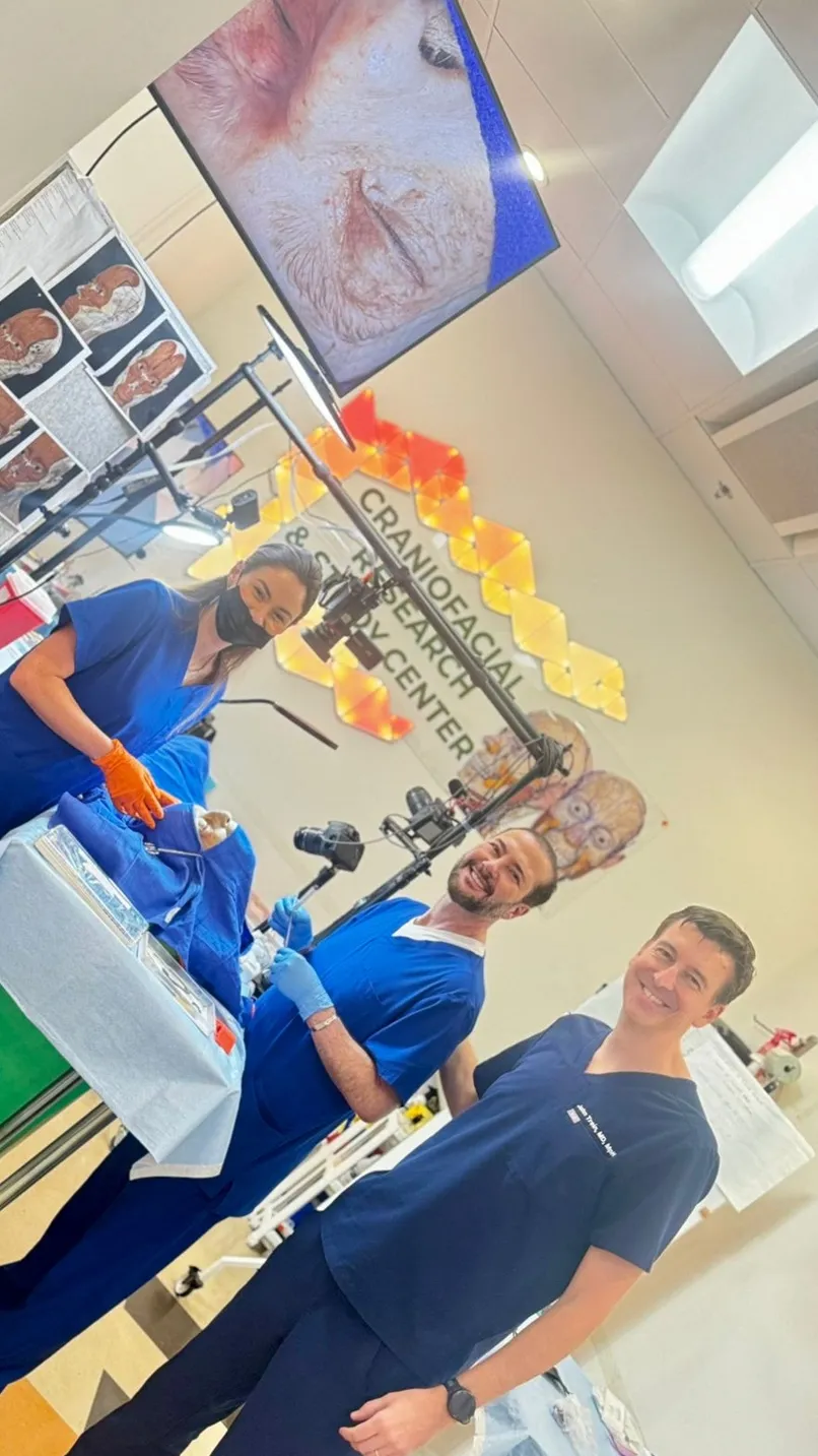 Dr Borba visited the Craniofacial RSC, filming Oculoplastics surgical technique videos with Dr Trein